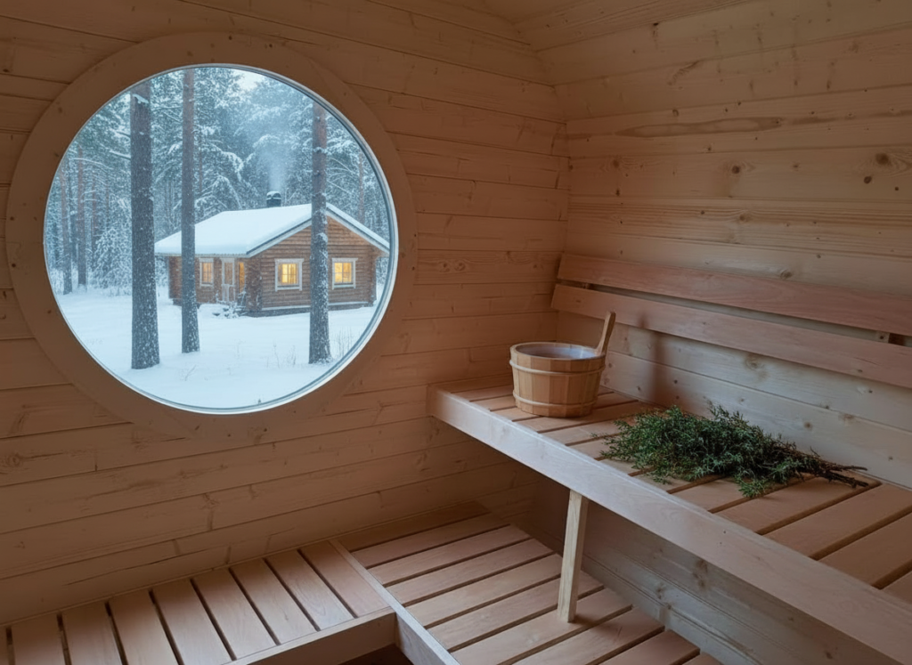 Saunaruum kadakavihaga